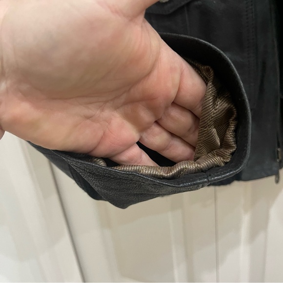 RARE MARLBORO CLASSICS Black Leather Bomber Jacket VINTAGE Oldstock HTF L MENS - Picture 7 of 13